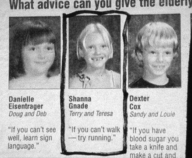 Funny Newspaper Advice