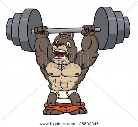 Funny Weightlifting Clipart