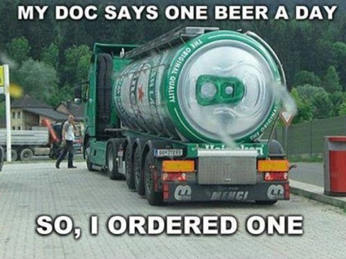 Giant Beer Can On Truck Funny Picture
