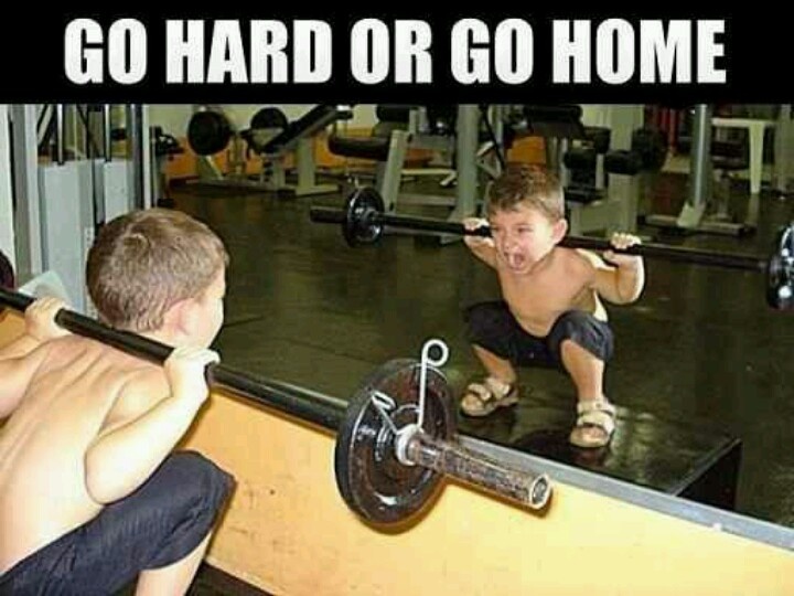 Go Hard Or Go Home Funny Weightlifting Caption