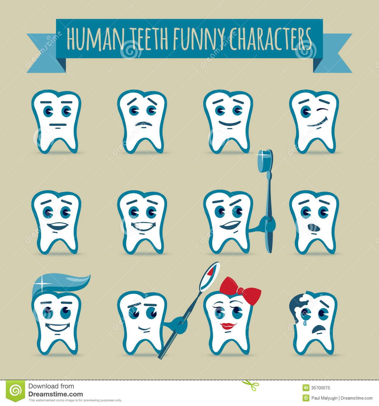 Human Teeth Funny Characters
