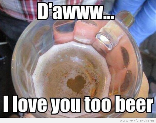 I Love You Too Beer Funny Meme