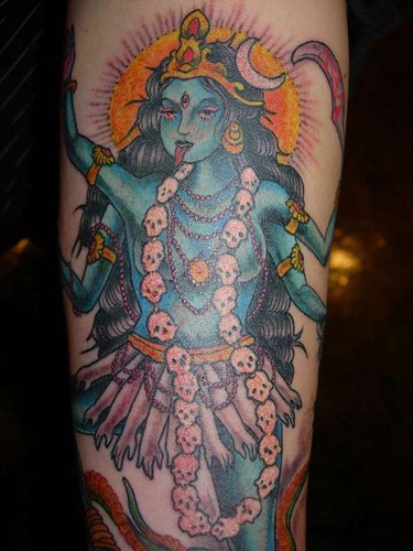 Indian Lord Kali Devi Tattoo Design