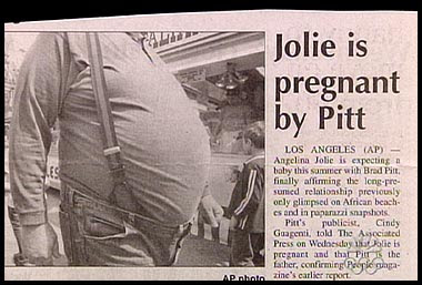 Jolie Is Pregnant By Pitt Funny Newspaper