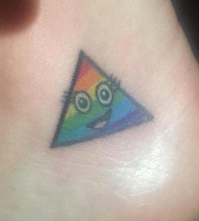 Little Colorful Prism Tattoo Design