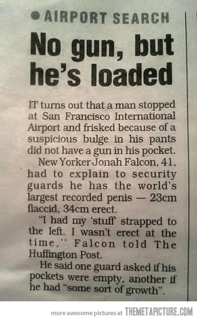 No Gun But He's Loaded Funny Newspaper