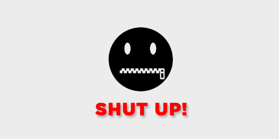 Shut Up Emoticon Facebook Cover Picture