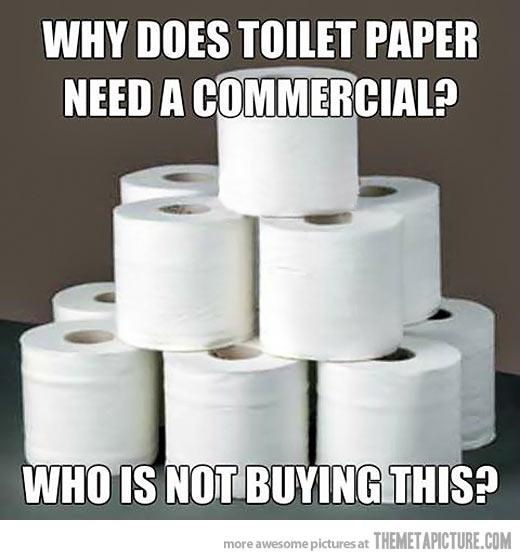 Toilet Paper Funny Commercial Meme