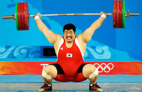 Weightlifter Funny Face Picture