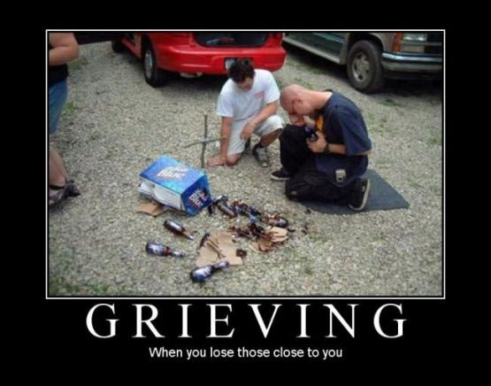 Grieving Funny Beer Picture