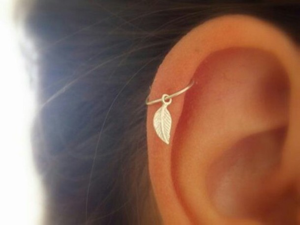 Amazing Feather Ear Cuff Right Ear Piercing Picture For Girls