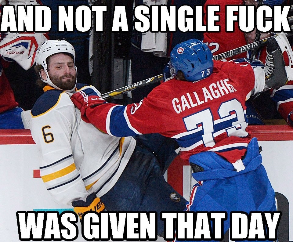 And No A Single Fuck Was Given That Day Funny Hockey Meme