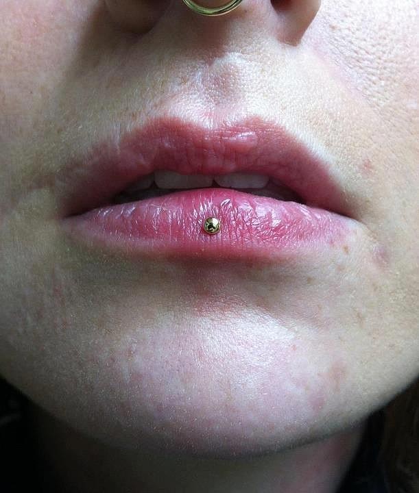 Ashley Piercing With Gold Stud For Women.