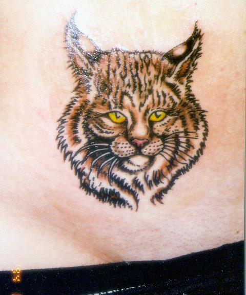 Awesome Lynx Face Tattoo Design