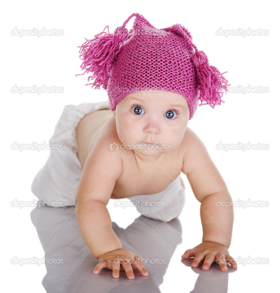 Baby Girl Funny Looking Image