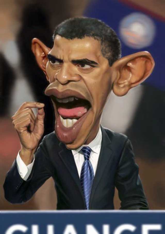 Barack Obama Funny Cartoon Face