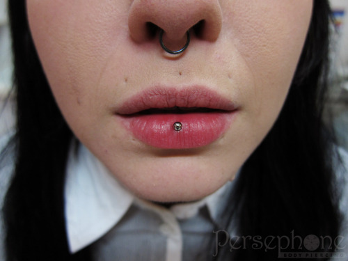 Beautiful Septum And Lip Ashley Piercing Picture