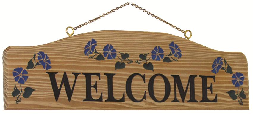 Beautiful Wooden Welcome Signboard