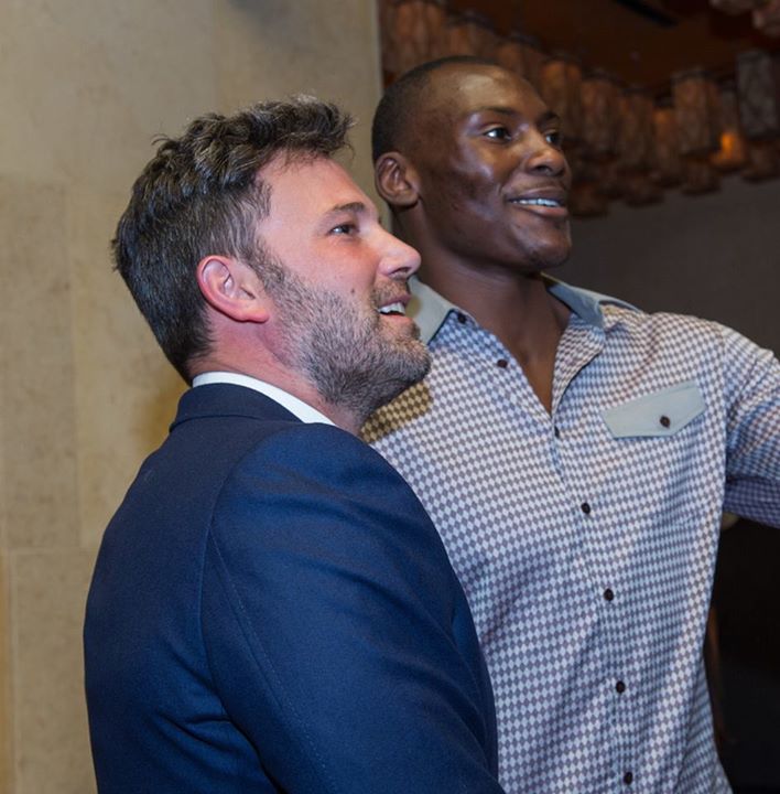 Ben Affleck thanking his friend Bismack Biyombo on joining in Eastern Congo Initiative (ECI)