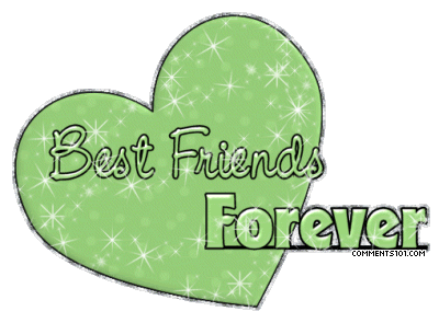 Best Friends Forever Heart Glitter