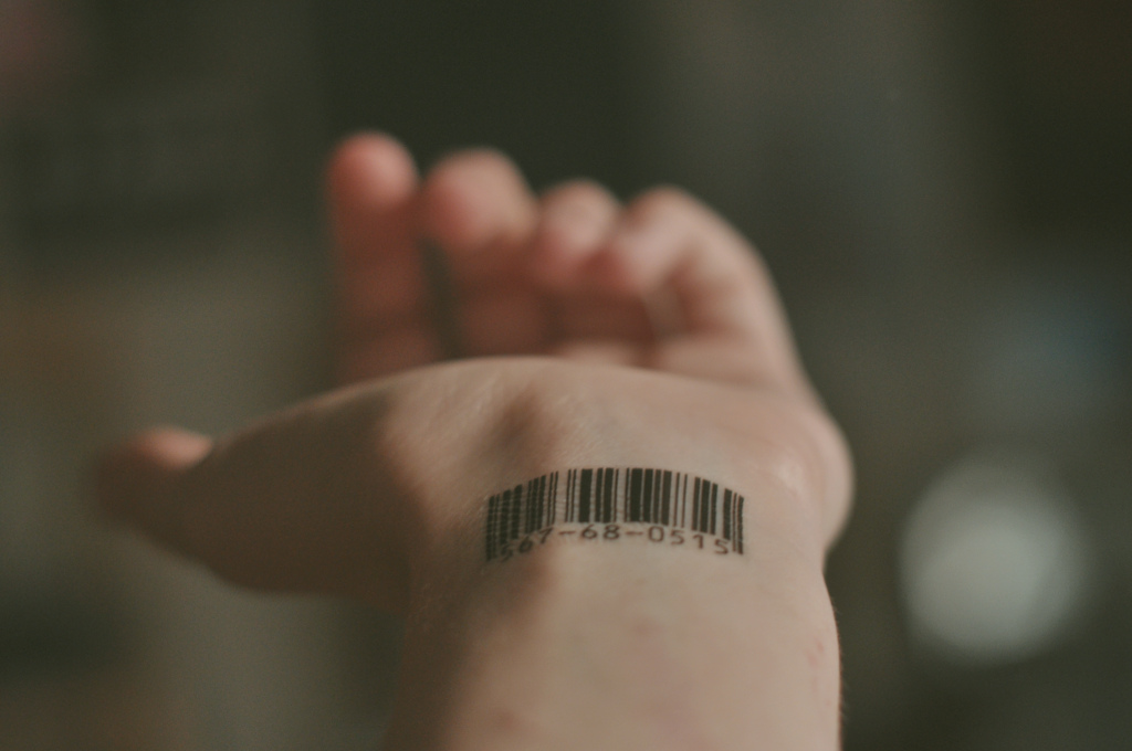 Black Barcode Tattoo On Left Wrist