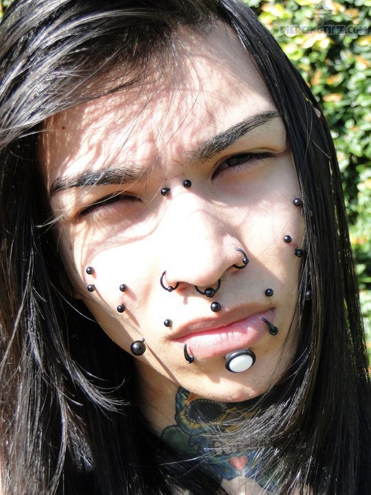 14 Latest Face Piercing Images And Pictures
