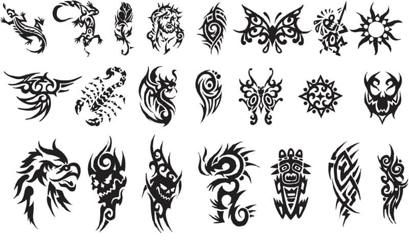 Black Tribal Designs Tattoo Flash