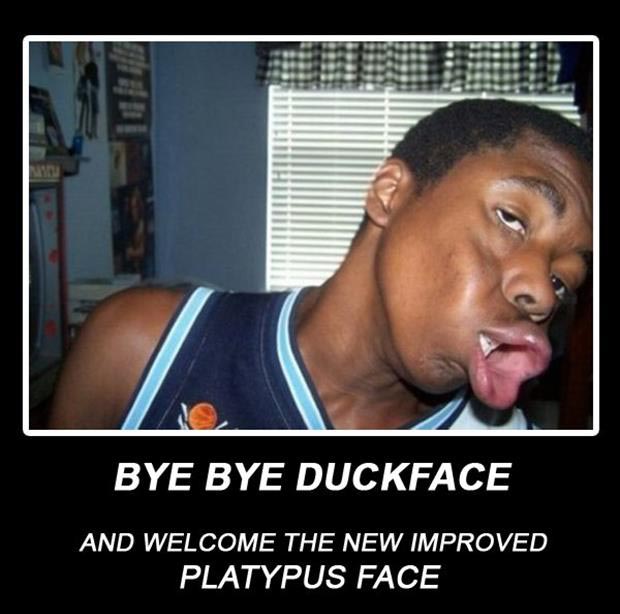Bye Bye Duckface Funny Poster
