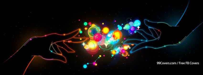 Colorful Abstract Hands Facebook Cover Picture