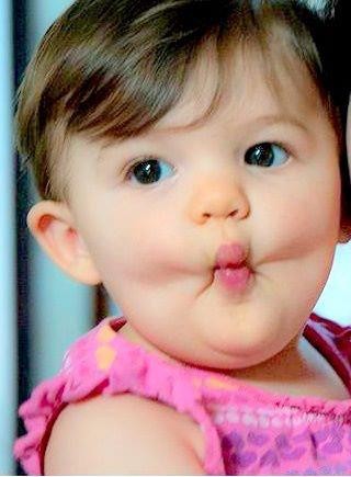 Cute Baby Funny Pouting Face Image