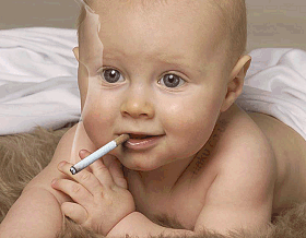 Cute Baby Smoking Funny Picture