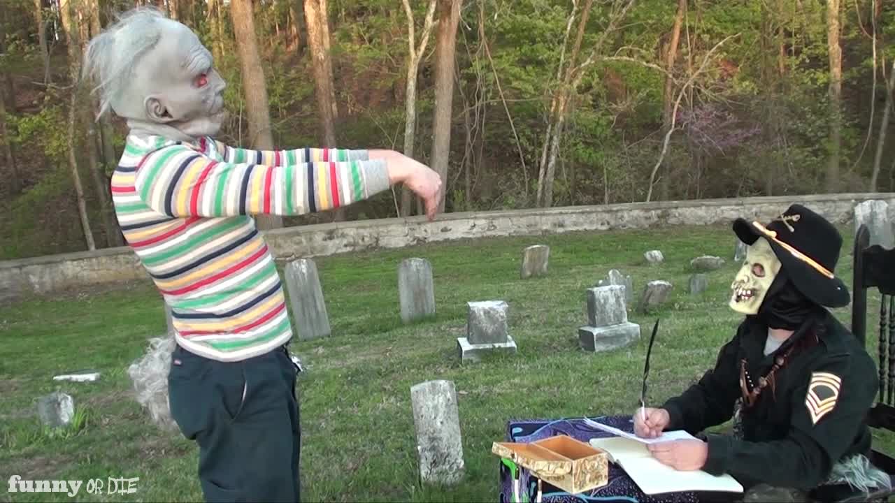 Dead Men Meeting In Graveyard Funny Picture
