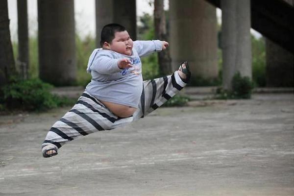 Fatty Boy Funny Karate Picture