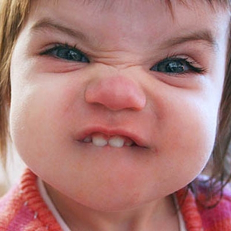 Funny Baby Girl Angry Face Picture