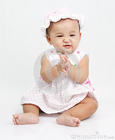 Funny Baby Girl Clapping Picture