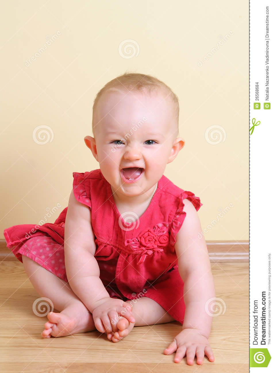 Funny Baby Girl Smiling Face