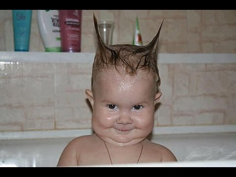 Funny Baby Girl With Batman Hairstyle