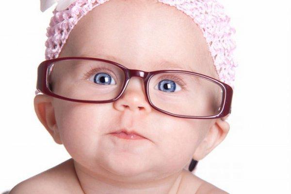 Funny Baby Girl With Eyeglasses