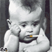 Funny Baby Smoking Gif