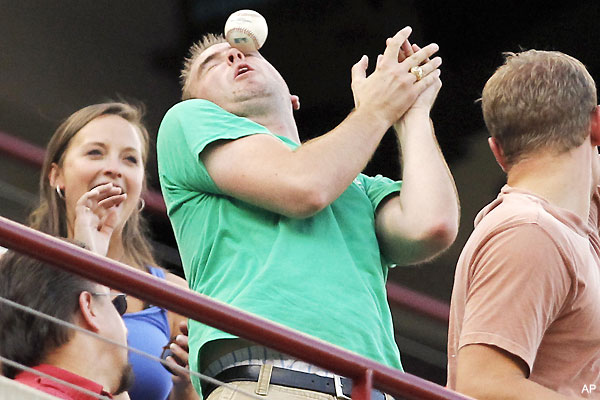 Funny Baseball Hiting Audience Picture