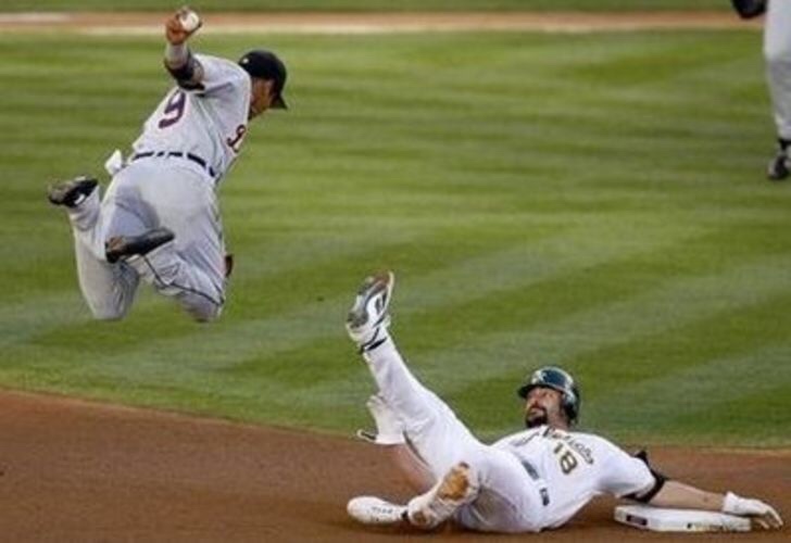 Funny Baseball Player Kicking Picture