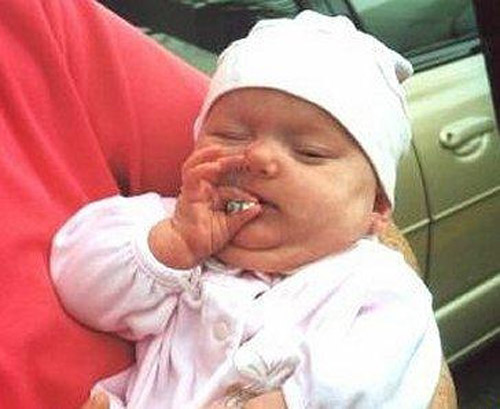 Funny Cute Baby Smoking
