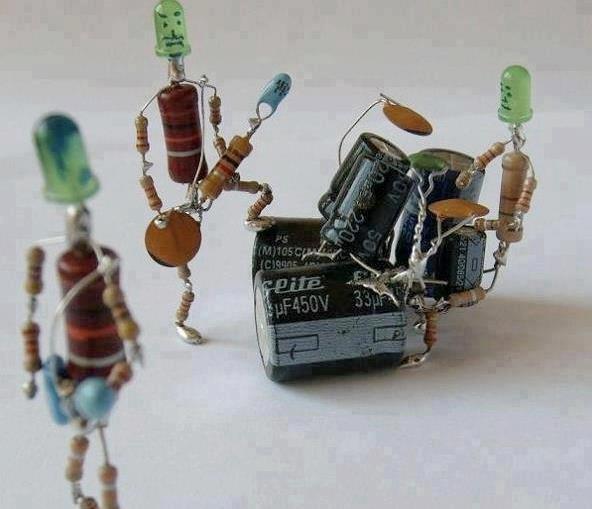 Funny Electronics Playing Guitar And Drum
