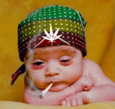 Funny Gangsta Baby Smoking Image