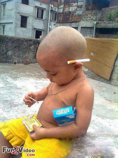Funny Indian Baby Ready To Smoking