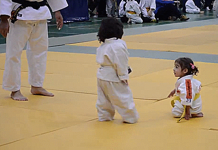 Funny Little Girls Karate Gif