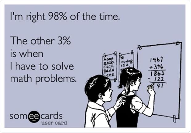 Funny Math Problem Card Image