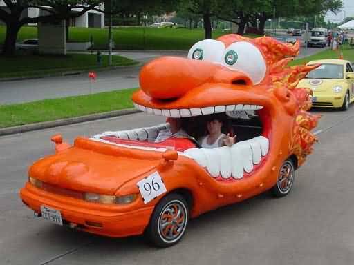 Funny Mouth Shaped Car