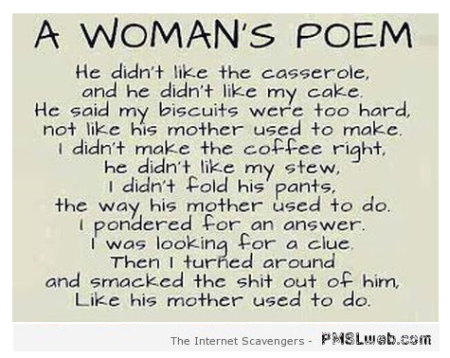 Funny Nonsense Woman's Poem Image