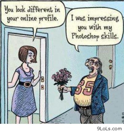 Funny Online Dating Cartoon Picture